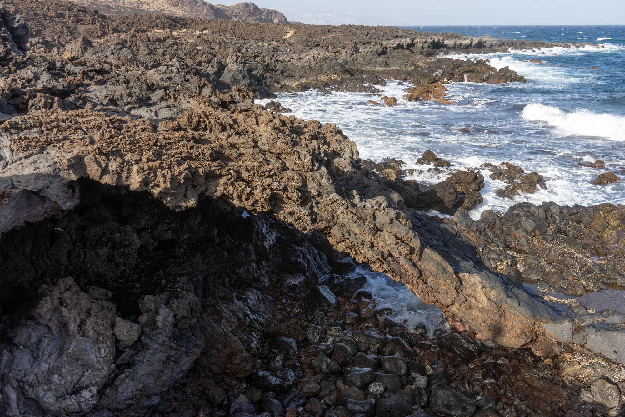 Lava Küste Malpais Teneriffa